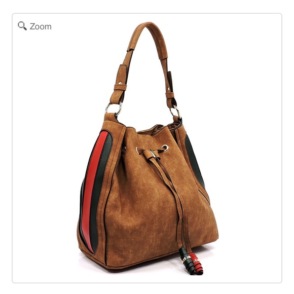 NEW Textured Drawstring Shoulder Bag Hobo - Picture 2 of 8